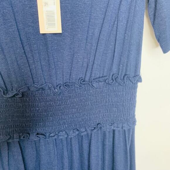 Rebecca Taylor Navy Blue Jersey Blouson Dress Sz Small - Picture 10 of 14